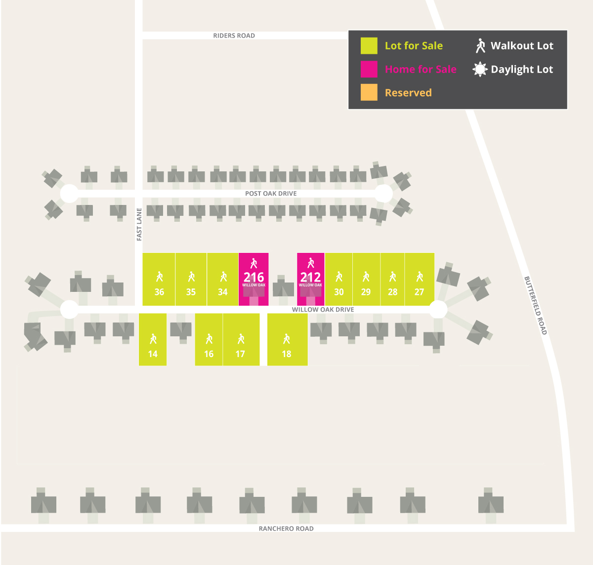 Twin Oaks Plat Map – Lot Pricing and Availability